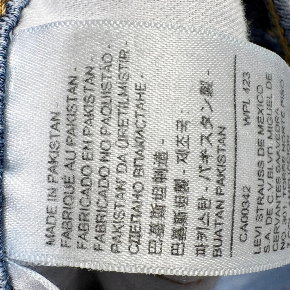 Levis 505 Regular Fit‎ Mens Jeans 36x32 Light Wash Blue Stretch 00505-2958
